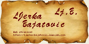 LJerka Bajatović vizit kartica